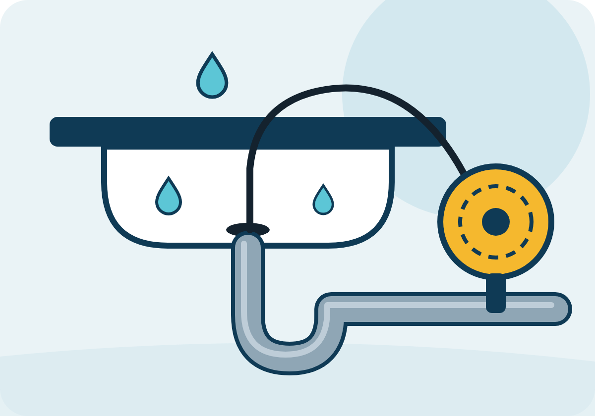 Drain cleaning illustration