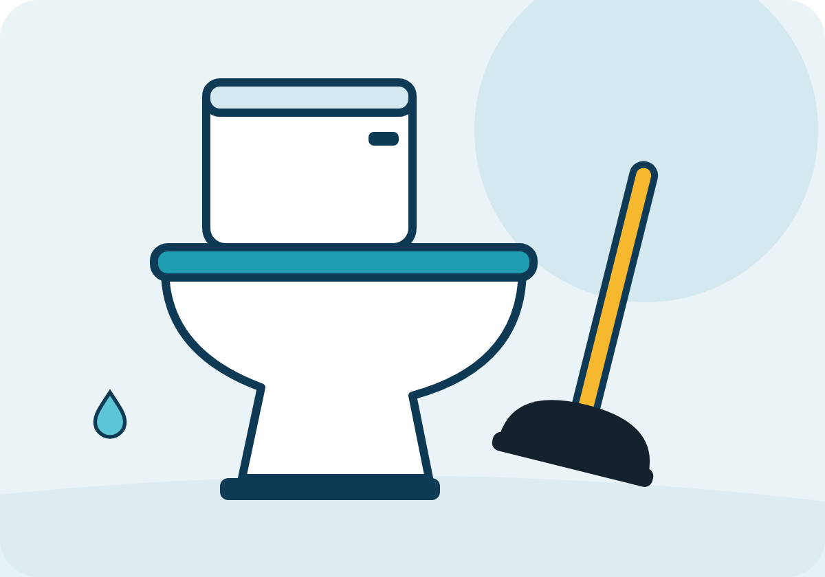 Toilet repair illustration