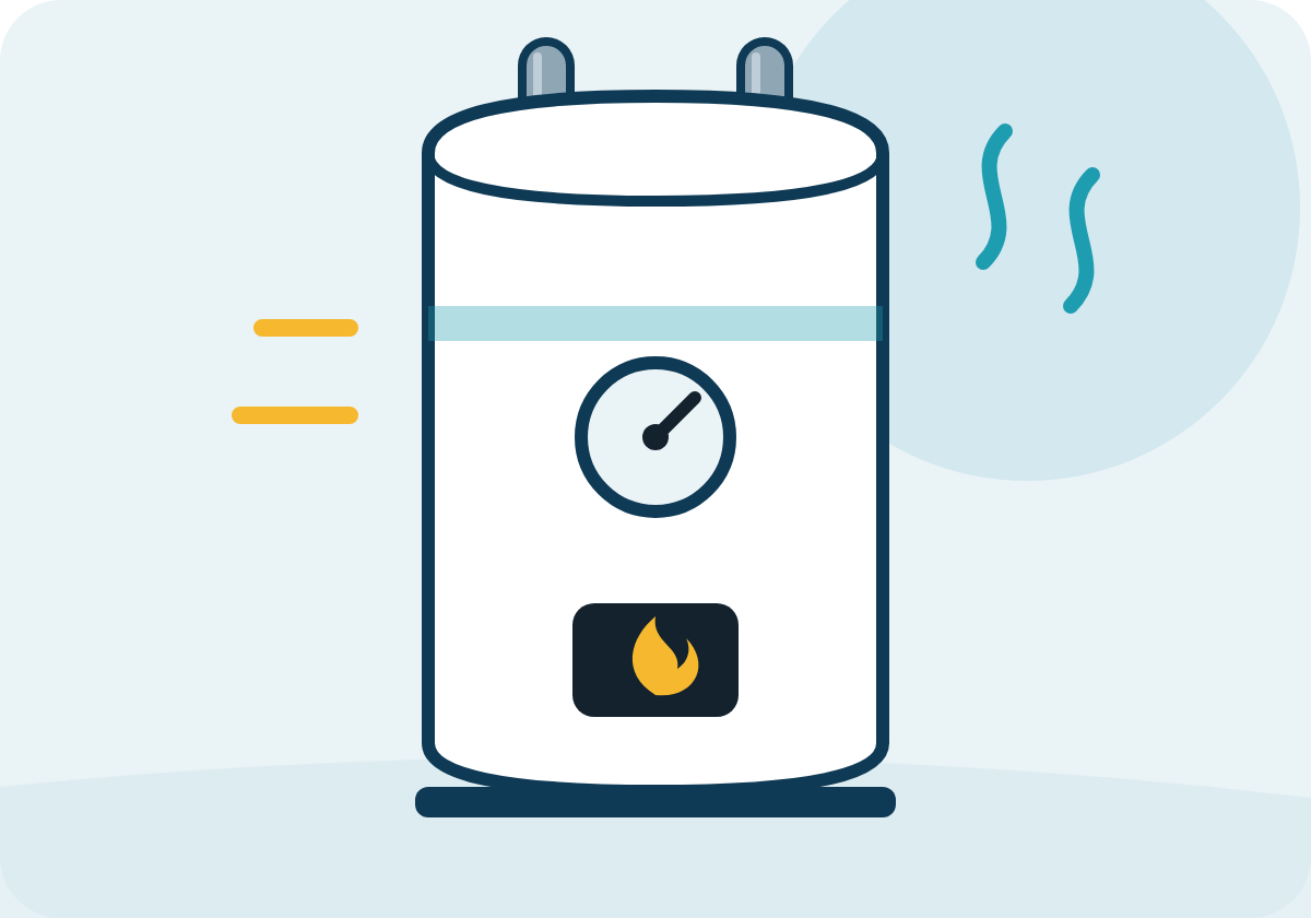 Water heater service illustration